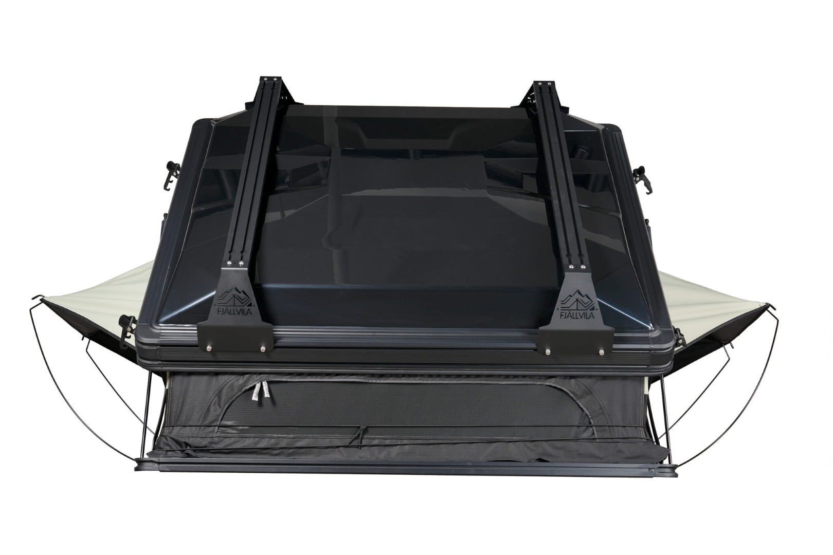 Rückansicht des Fjällvila UppVärme Dachzeltes