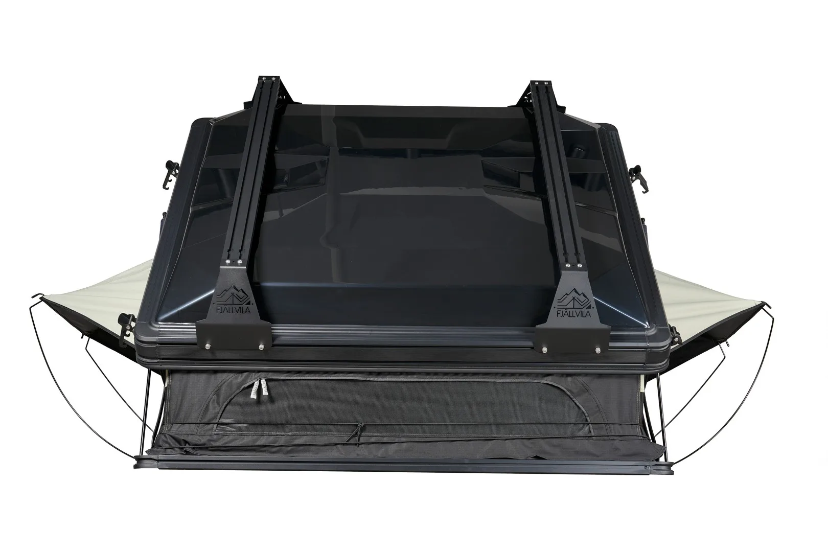 Rückansicht des Fjällvila UppVärme Dachzeltes