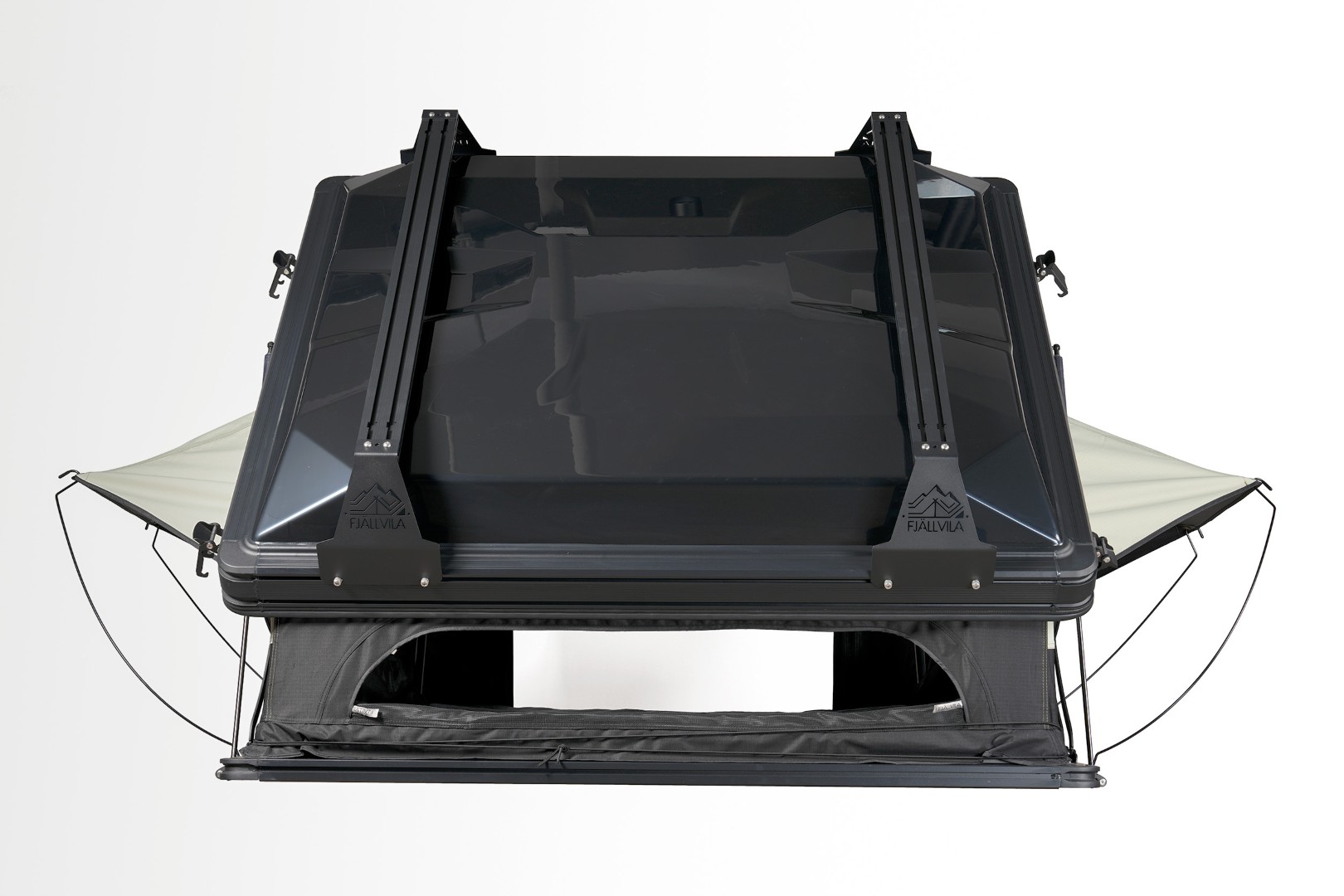 Rückansicht des Fjällvila UppVärme Dachzeltes