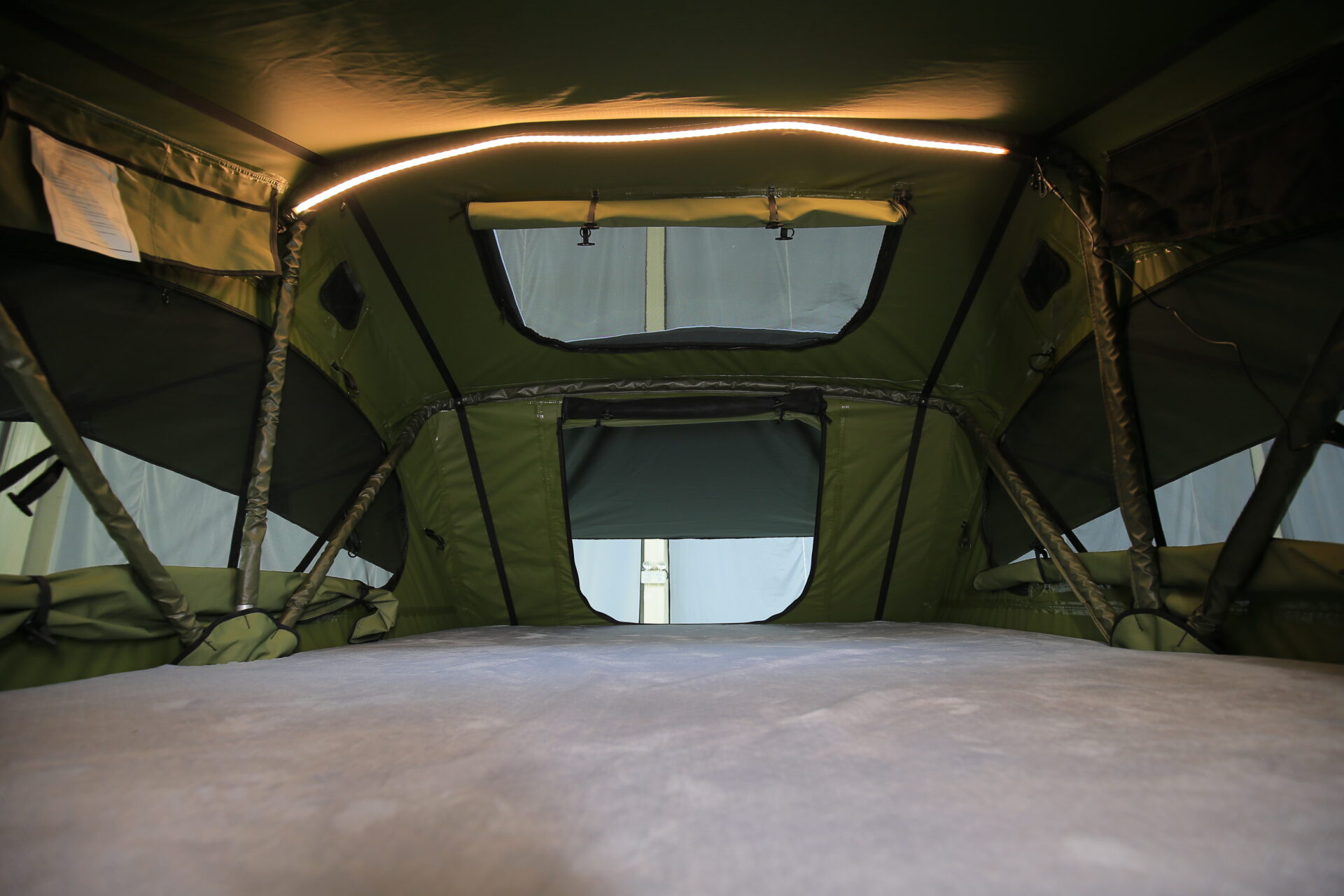 FjällVila UppLöv Dachzelt grün innen 4-persoons-daktent