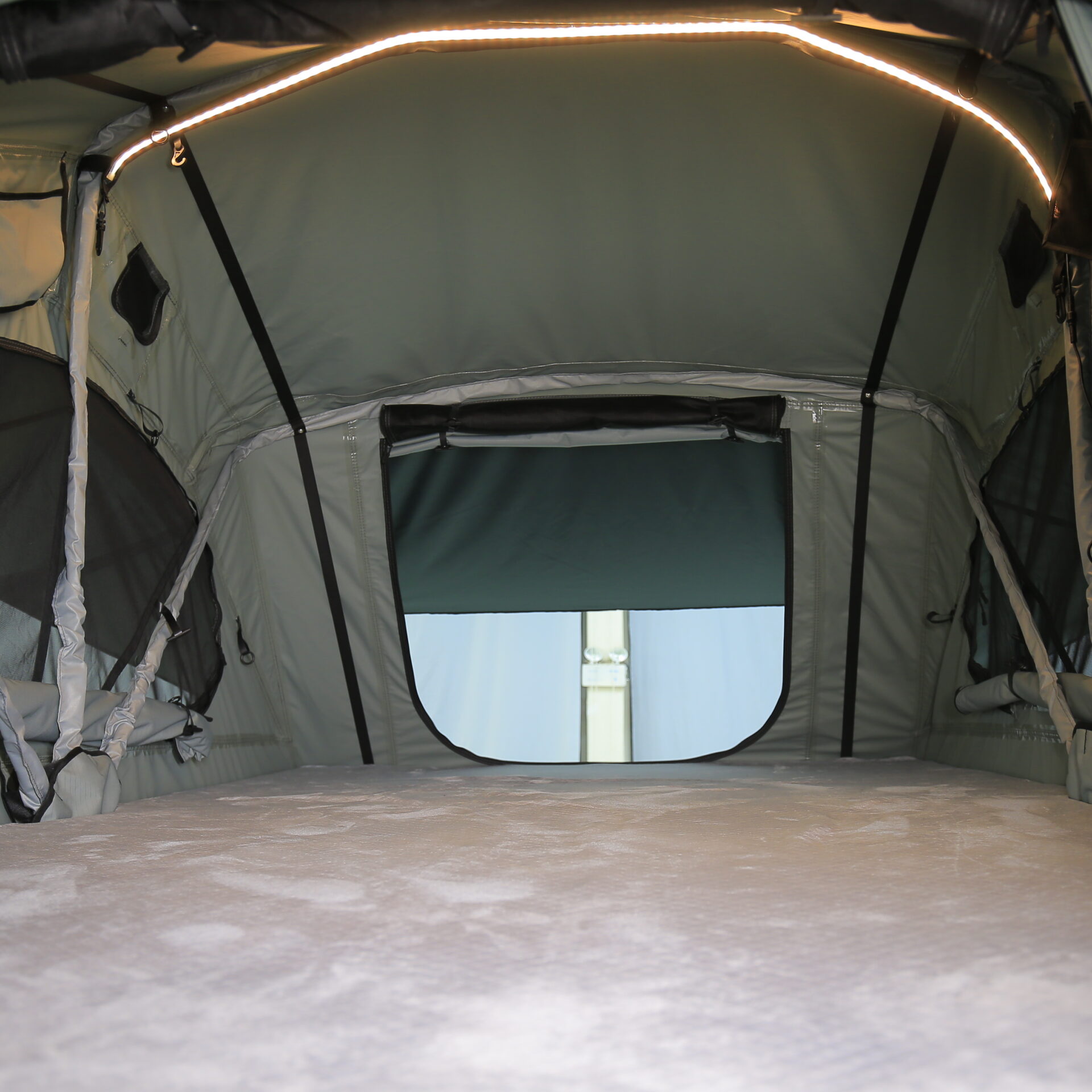 FjällVila UppLöv 140S daktent binnenkant FjällVila UppLöv 140S Softcover Dachzelt Little-grey